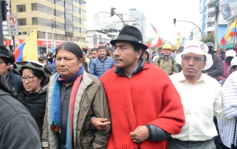 Leonidas Iza, presidente de la Conaie, fue la primera opción de Pachakutik, pero la rechazó.