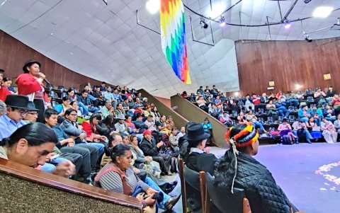 El Consejo Ampliado de la Conaie se reunió ayer en Quito para tomar algunas decisiones sobre las elecciones de agosto de 2023.