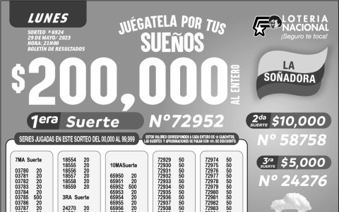 BOLETIN LOTERIA 6924 29 DE MAYO 2023