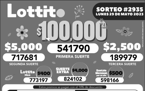 BOLETIN LOTTO 2935 29 DE MAYO 2023