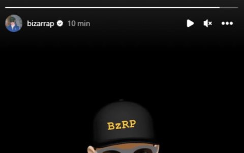 Historia publicada por el productor argentino Bizarrap este lunes 29 de mayo.