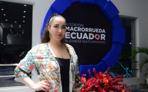 Empresaria.-Itzuri Alarcón, empresaria mexicana del grupo Alerlit, en Guayaquil en la Macrorrueda de Ecuador.