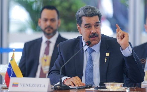 Nicolás Maduro durante su intervención en la reunión de la Cumbre Sudamericana.