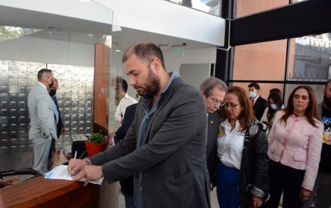 Esteban Guarderas presentó la denuncia que, según dijo, no quería se aceptada por 