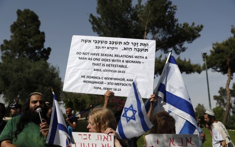 Un grupo de activistas de derecha organizaron una protesta.