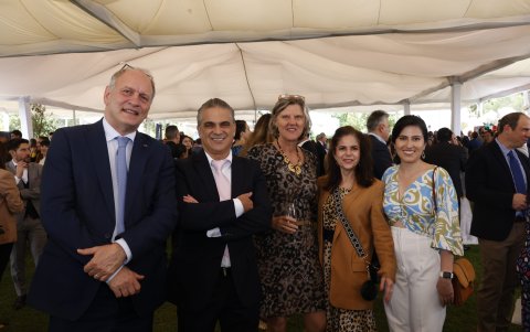 Charles-Michel Geurts, Francisco Rivadeneira, Sibylle Ouwerx, Mónica Játiva y Evelyn Guevara.