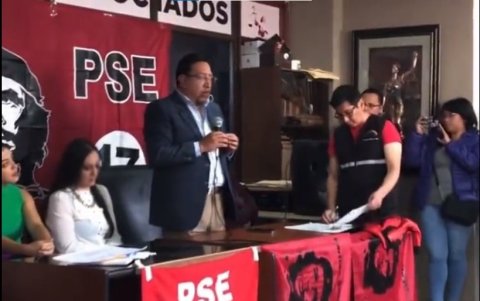En democracia interna, el Partido Socialista Ecuatoriano brindó su apoyo a Saquicela.