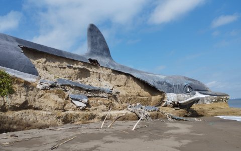A inicios de este 2023, la escultura fue afectada por un rayo y hasta entonces no hay quién repare la obra.