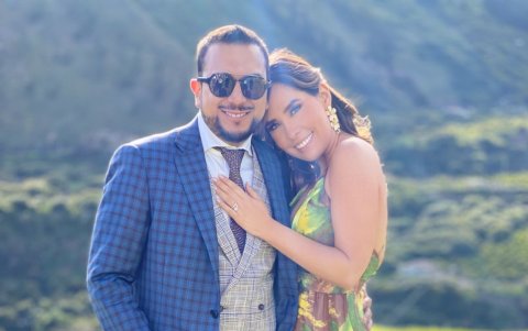 Con su esposo, Pablo Daniel.