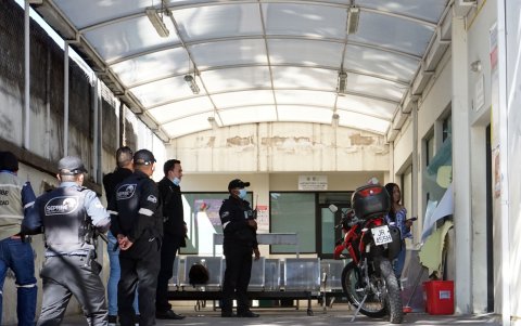 Centro de Salud. Lo destruyeron los antisociales la noche del domingo.