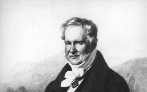 Pintura de Alexander Von Humboldt, 1845.