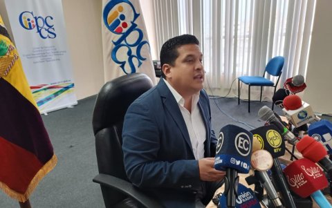 Alembert Vera, presidente del Consejo de Participación, en la sede de la entidad en Guayaquil.