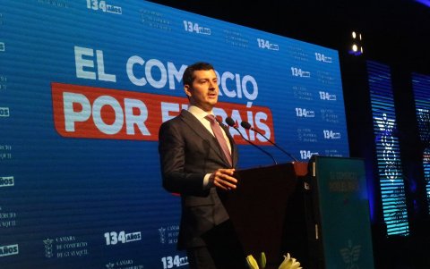 Miguel Ángel González durante su discurso.