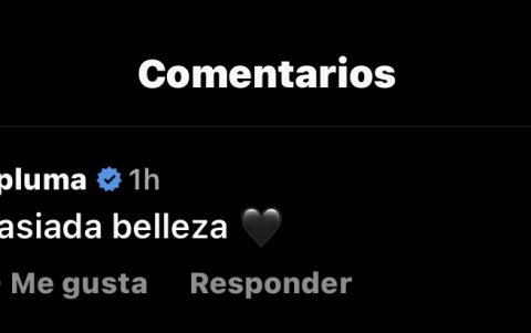 Comentario de Peso Pluma en publicación de Nicki Nicole.