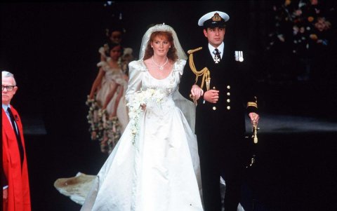 En su boda con el príncipe Andrés.