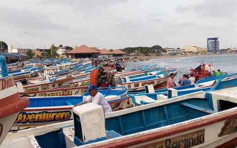 Espacio. Más de 500 metros de la zona sur de la playa es ocupada por un número similar de pangas.