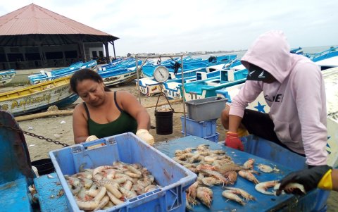 En la playa tambien se faena la pesca lo que quita espacio al turismo en ese sector del cantón.