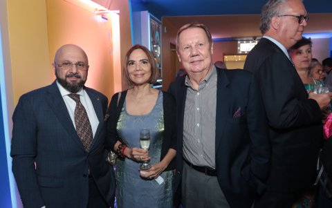 Jorge Saade, Mirian de Merz y Manfred Merz.