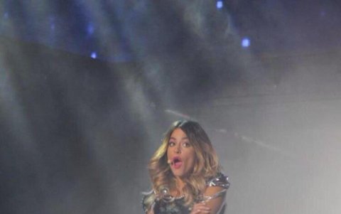 Martina Stoessel en un show de la serie de Disney 'Violetta'.