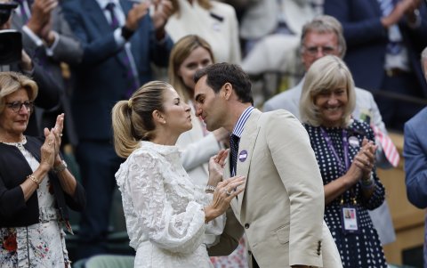 Con su esposa, Mirka.