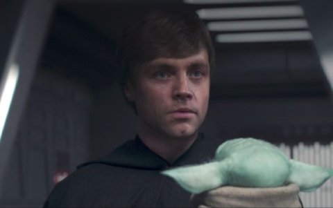 Luke Skywalker joven en el final de la segunda temporada de The Mandalorian