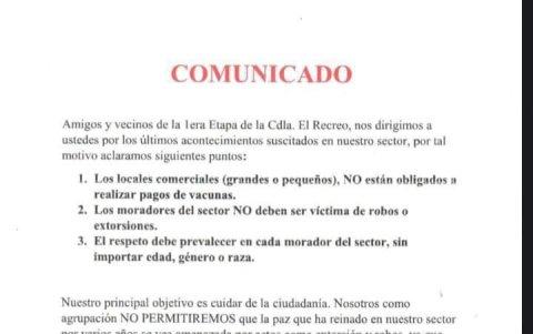 comunicado