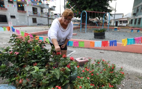 La comunidad de Sauces 1 es liderada por Rebeca Vera, presidenta oficial del consejo barrial.