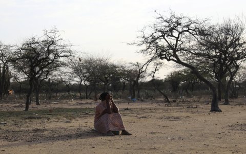 Sequía. Una wayúu en la comunidad Witka, en zona rural de Manaure.