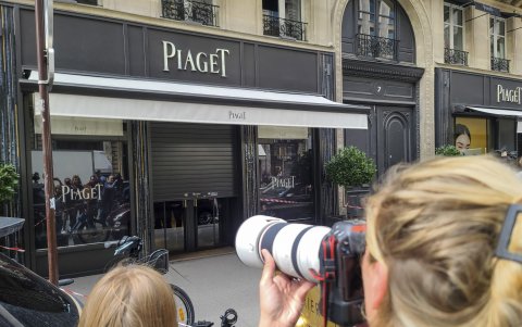 La joyería Piaget de rue de la Paix tras el atraco sufrido 1 de agosto, en un lugsar concurrido de París.
