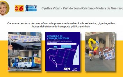 Reporte de la Fundación Ciudadanía y Desarrollo sobre el cierre de campaña de Cynthia Viteri.