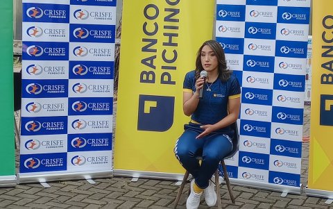 La deportista previo al viaje a Glasgow, Escocia.