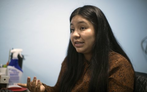 Erendira Barco, coordinadora del albergue Casa Mambré, el 30 de julio de 2023, en la Ciudad de México (México).