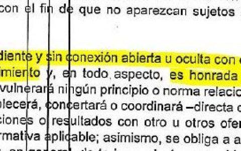 Extracto de documento que forma parte del proceso precontractual.