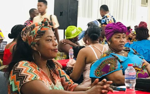 Promotoras. Algunas de las activistas afroecuatorianas y enraizadas, que conforman el Movimiento de Mujeres Negras en esta ciudad del norte de Esmeraldas.