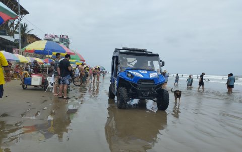 La policía patrulló por las playas, lo que garantizó la seguridad en los balnearios.