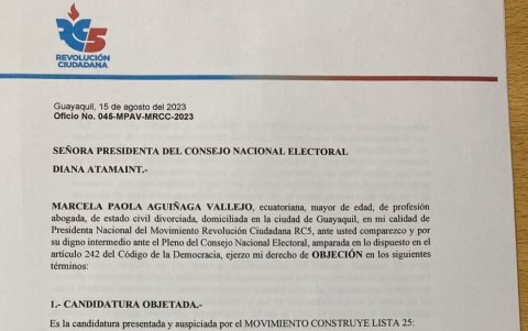 Primera parte del documento de objeción