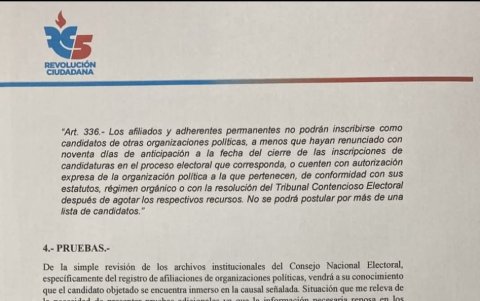 Segunda parte del documento de objeción