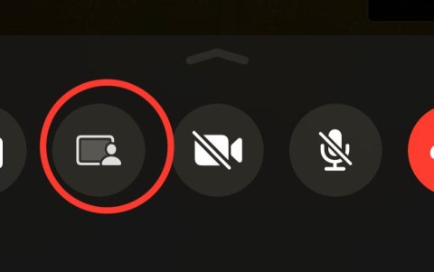 Así luce el botón para compartir pantalla.