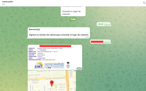 El CNE cambia su página de consulta por un bot.