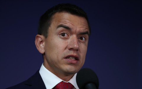 El candidato Daniel Noboa, en una fotografía de archivo.