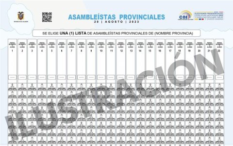 Papeleta de Asambleístas Provinciales