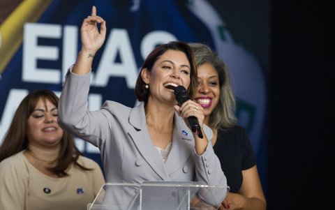 La esposa del expresidente de Brasil Jair Bolsonaro, Michelle de Paula Firmo Reinaldo Bolsonaro, en una fotografía de archivo.