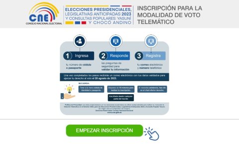 Los compatriotas residentes en el exterior deberán registrarse para sufragar.