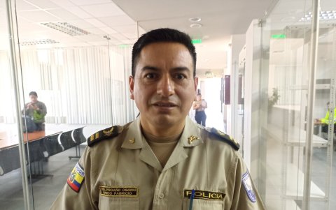 El coronel Marco Proaño, jefe de la Policía Judicial de Tungurahua