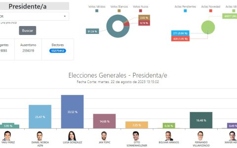 En el sitio web del Consejo Nacional Electoral se pueden seguir los resultados.