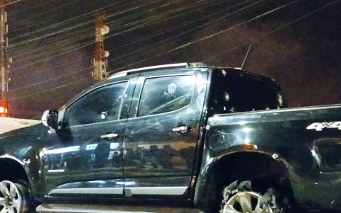 La camioneta en la que viajaba el alcalde no es utilizada desde que recibió los disparos por parte de la Policía Nacional