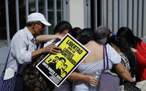 Los activistas ambientales y comunitarios están detenidos desde el 11 de enero. Sus compañeros y familiares piden su liberación.