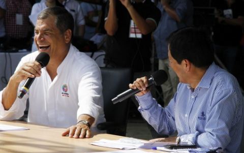 Maldonado cerraba las sabatinas con un resumen del enlace ciudadano traducido al kichwa.