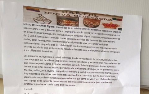 Las amenazas son atribuidas, según el panfleto, a un supuesto cartel ecuatoriano-mexicano.