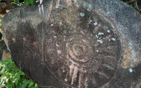 Vista de una pieza arqueológica descubierta en una ciudad indígena perdida, el 29 de agosto de 2023 en Acapulco, estado de Guerrero (México).